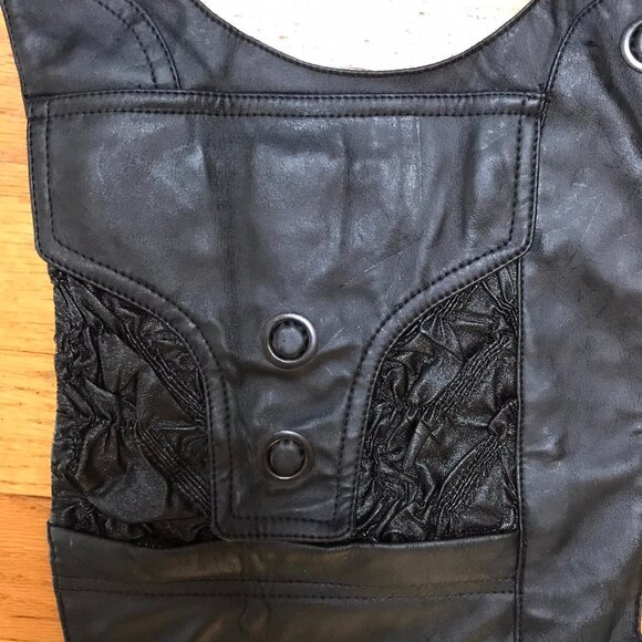 Lip Service Hybrid Cybergoth Steampunk Faux Leather Pocket OS - Picture 6 of 13